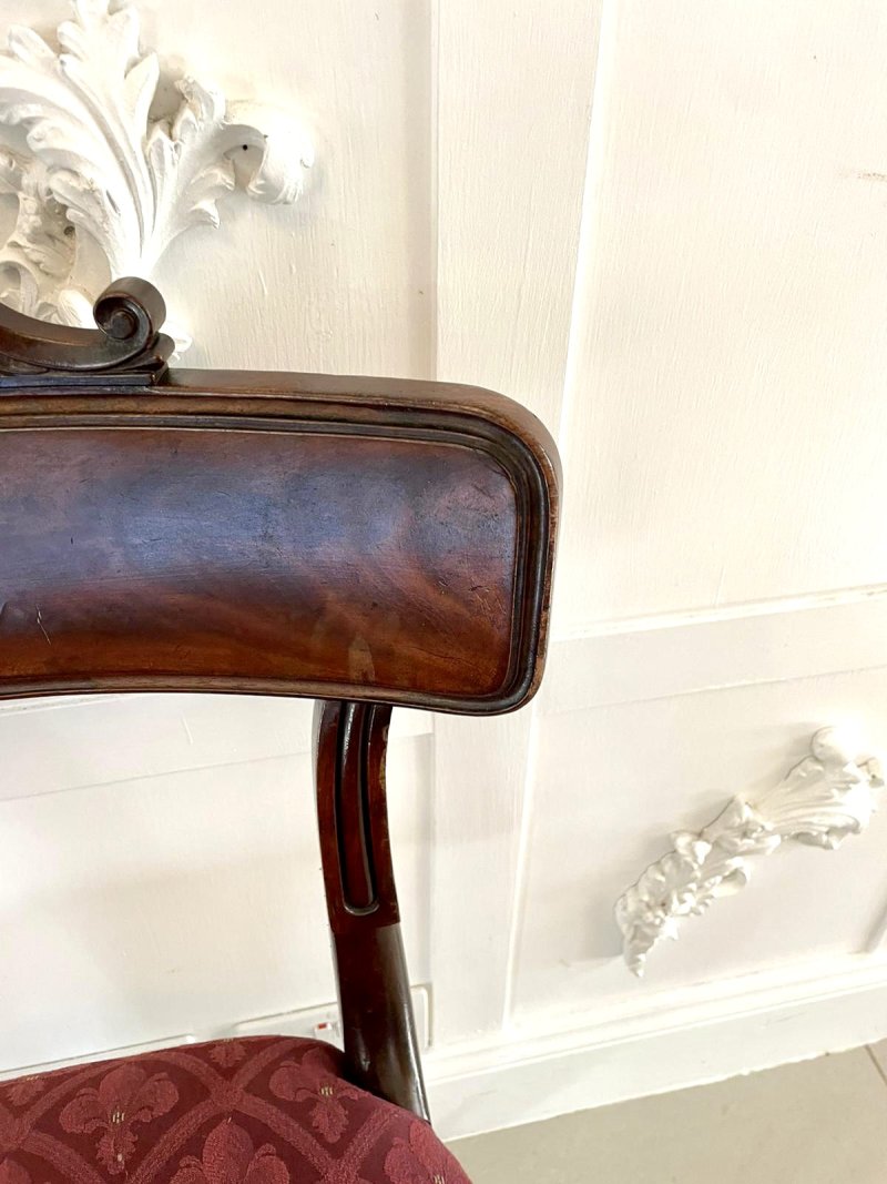 Fine Set of 6 Antique Regency Quality Mahogany Library Chairs By Gillows - Image 10