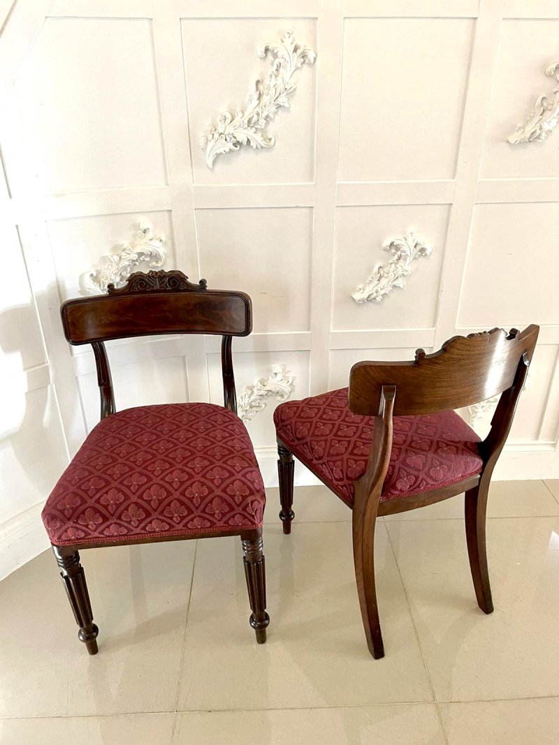 Fine Set of 6 Antique Regency Quality Mahogany Library Chairs By Gillows - Image 4