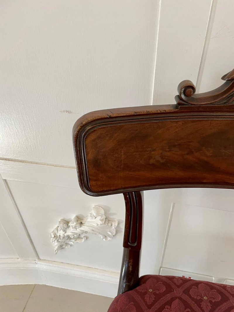 Fine Set of 6 Antique Regency Quality Mahogany Library Chairs By Gillows - Image 9