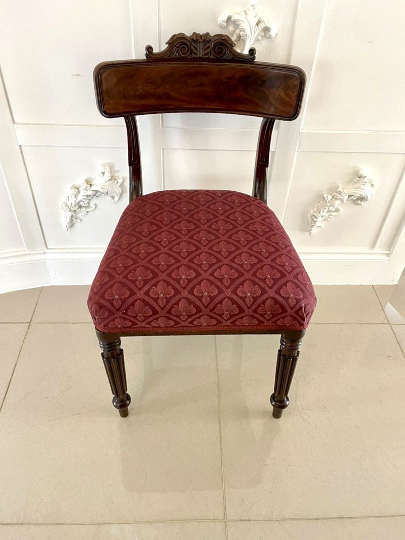 Fine Set of 6 Antique Regency Quality Mahogany Library Chairs By Gillows - Image 5