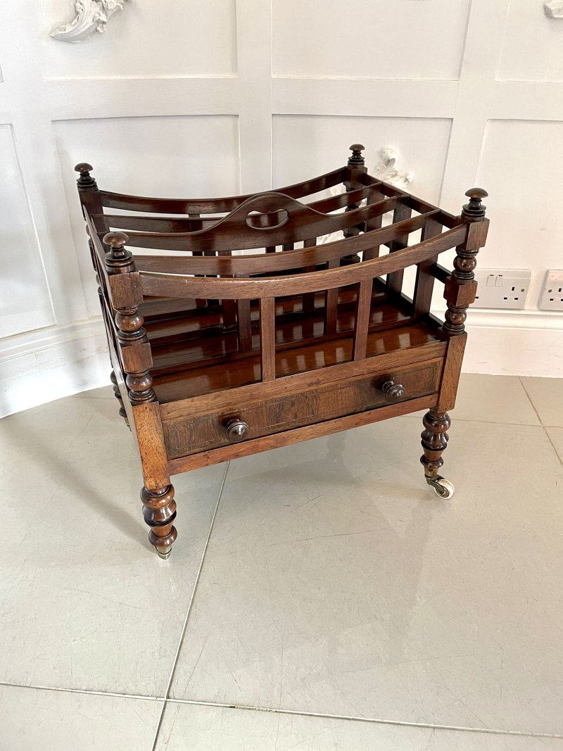 Antique George III Quality Mahogany Freestanding Canterbury - Image 9