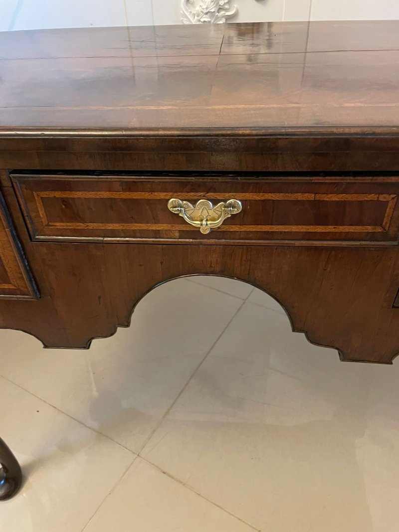 Large Antique Queen Anne Quality Walnut Lowboy - Image 9