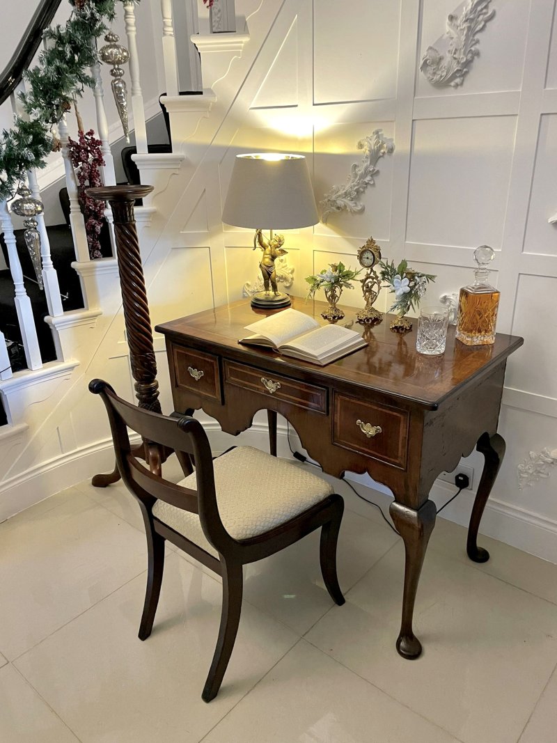 Large Antique Queen Anne Quality Walnut Lowboy - Image 2
