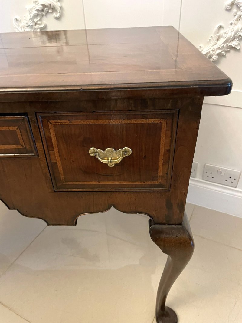 Large Antique Queen Anne Quality Walnut Lowboy - Image 11