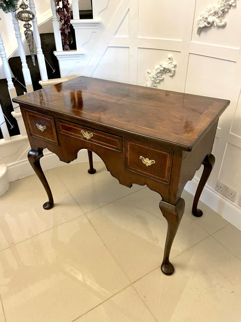 Large Antique Queen Anne Quality Walnut Lowboy - Image 6