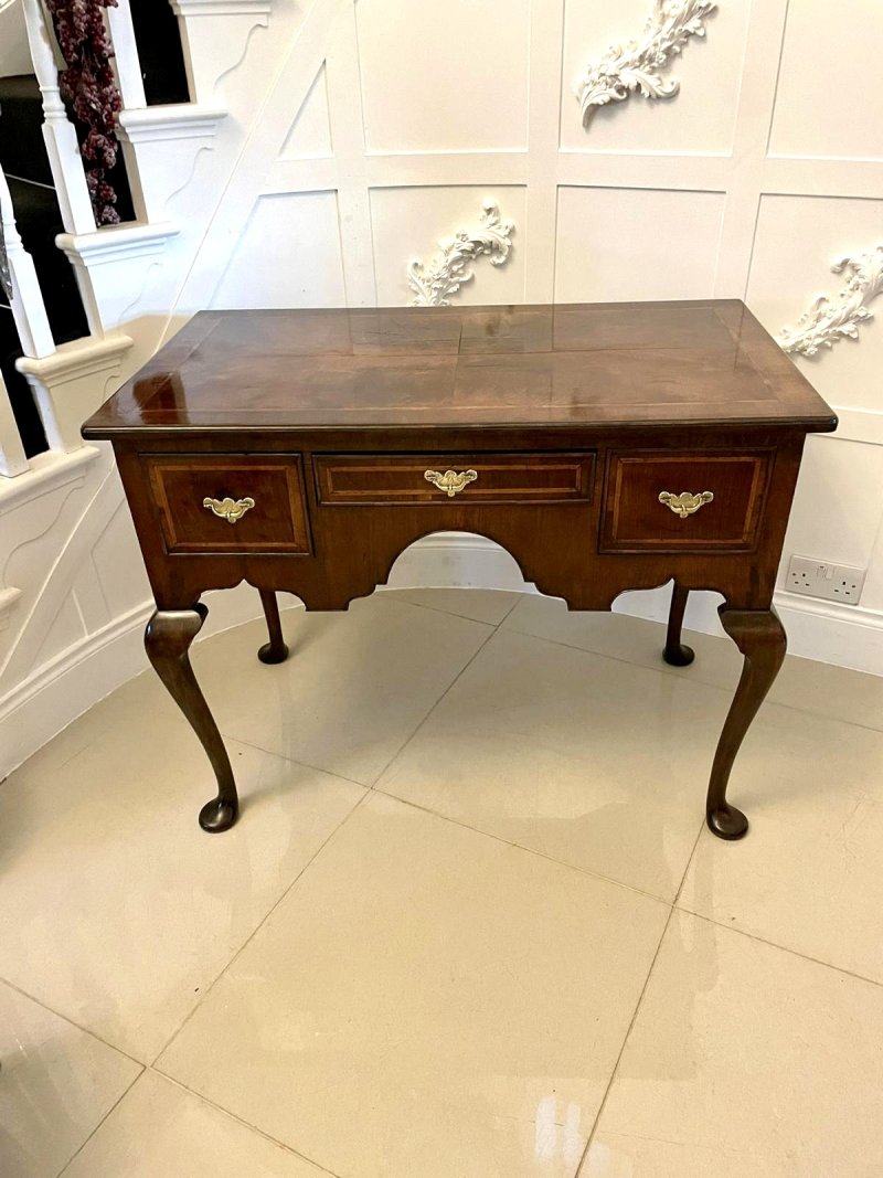 Large Antique Queen Anne Quality Walnut Lowboy - Image 5
