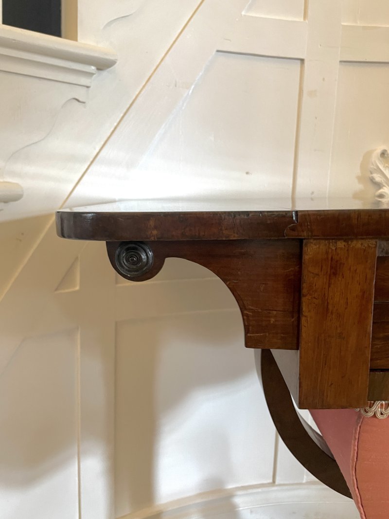 Antique Regency Quality Rosewood Free Standing Sewing/Lamp Table - Image 22