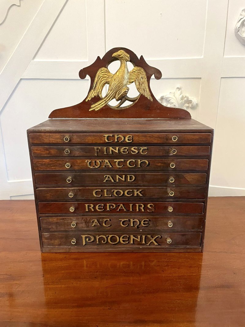 Unusual Antique Victorian Watch And Clock Repairer’s Chest