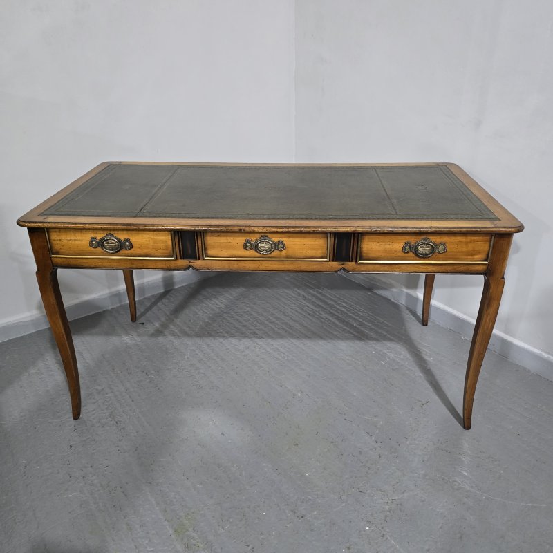 Super French Oak Partners Library Desk - Image 3