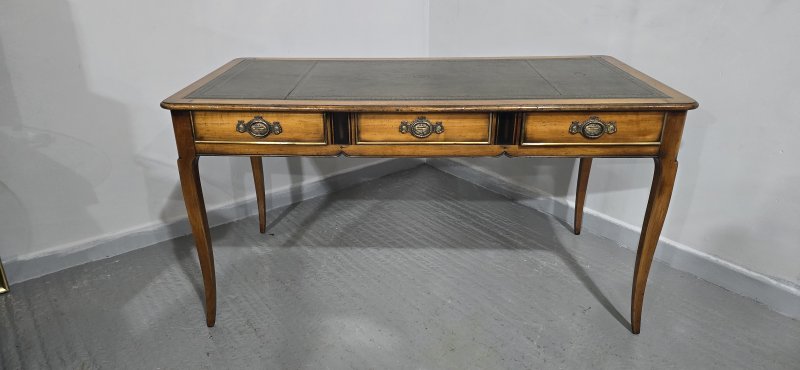 Super French Oak Partners Library Desk - Image 4
