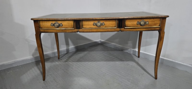 Super French Oak Partners Library Desk - Image 5