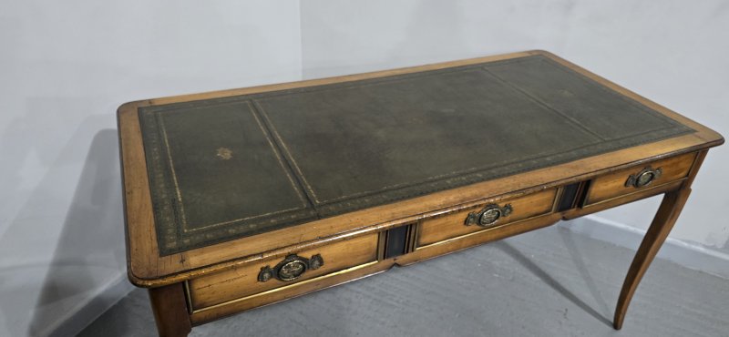 Super French Oak Partners Library Desk - Image 2