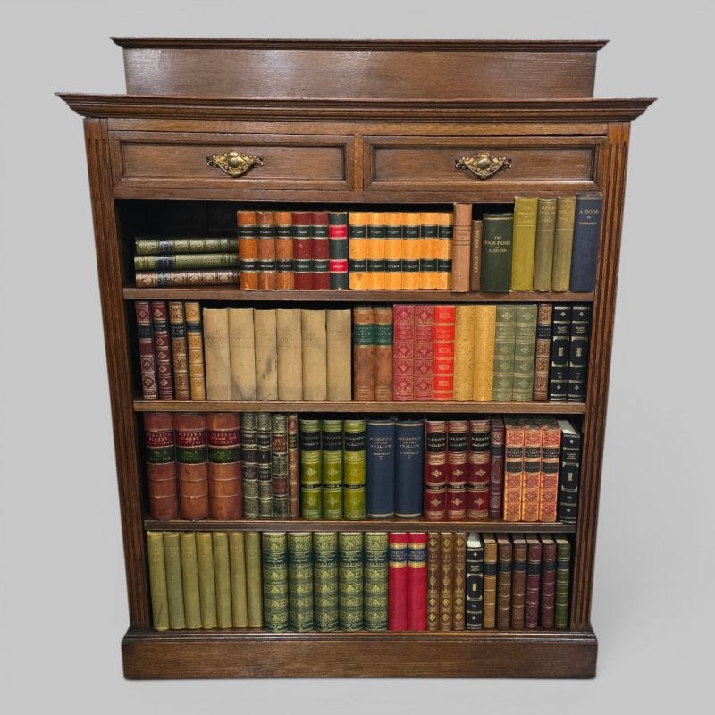 Top Quality Oak Open Adjustable Library Bookcase