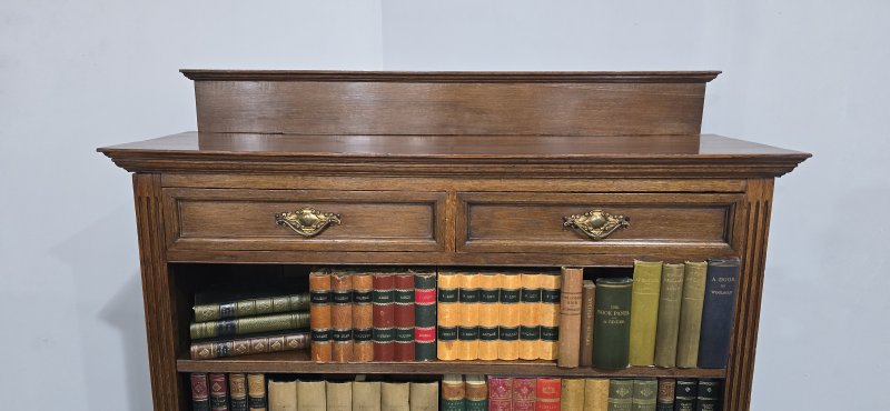 Top Quality Oak Open Adjustable Library Bookcase - Image 5