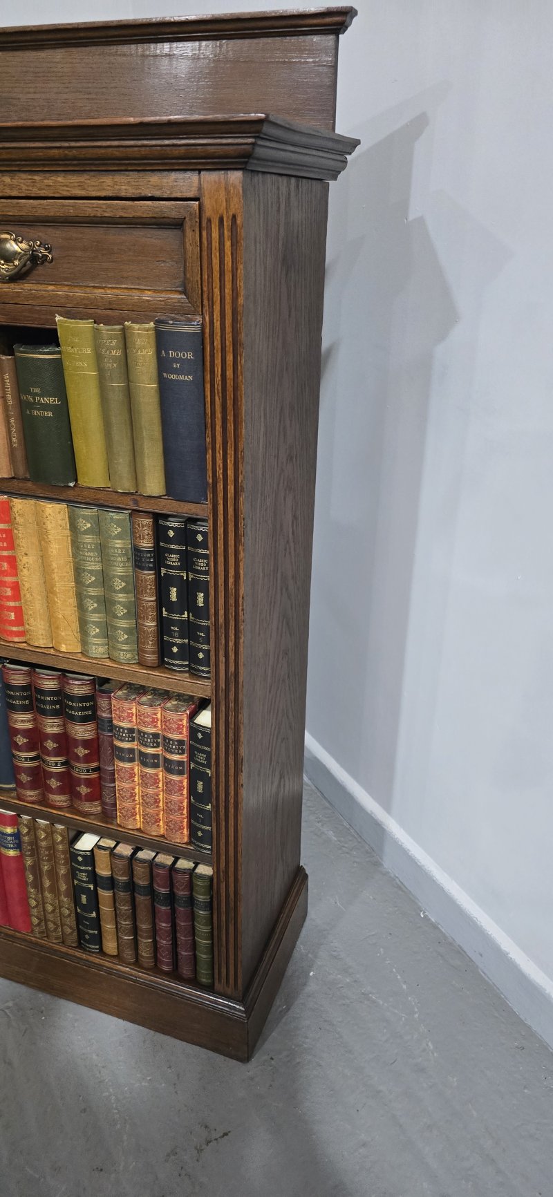 Top Quality Oak Open Adjustable Library Bookcase - Image 6