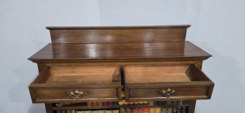 Top Quality Oak Open Adjustable Library Bookcase - Image 10