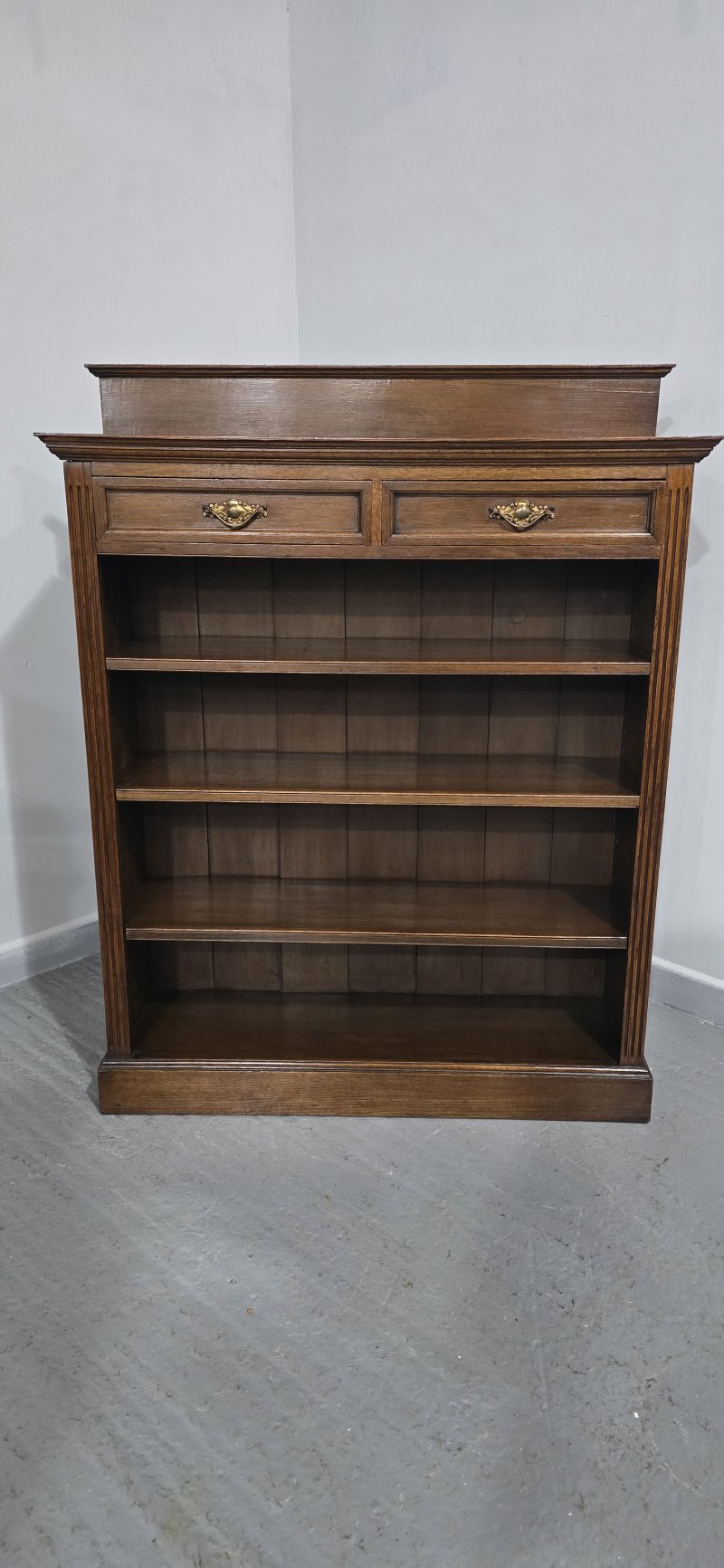 Top Quality Oak Open Adjustable Library Bookcase - Image 11