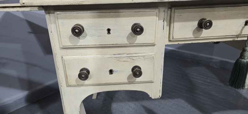 French Painted Kneehole Desk - Image 16
