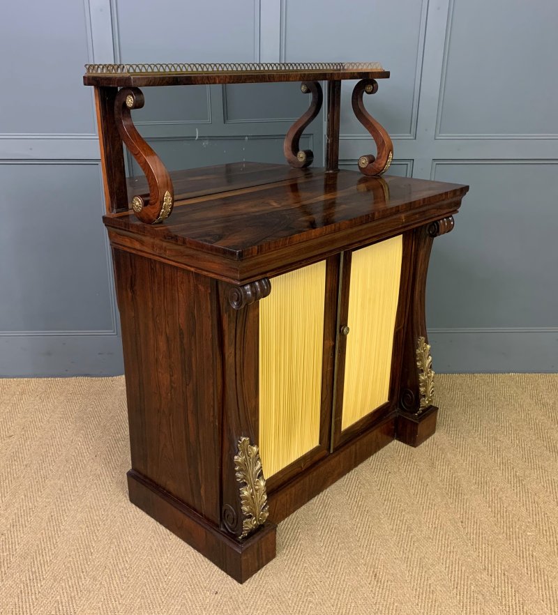 Brass Mounted Regency Rosewood Chiffonier