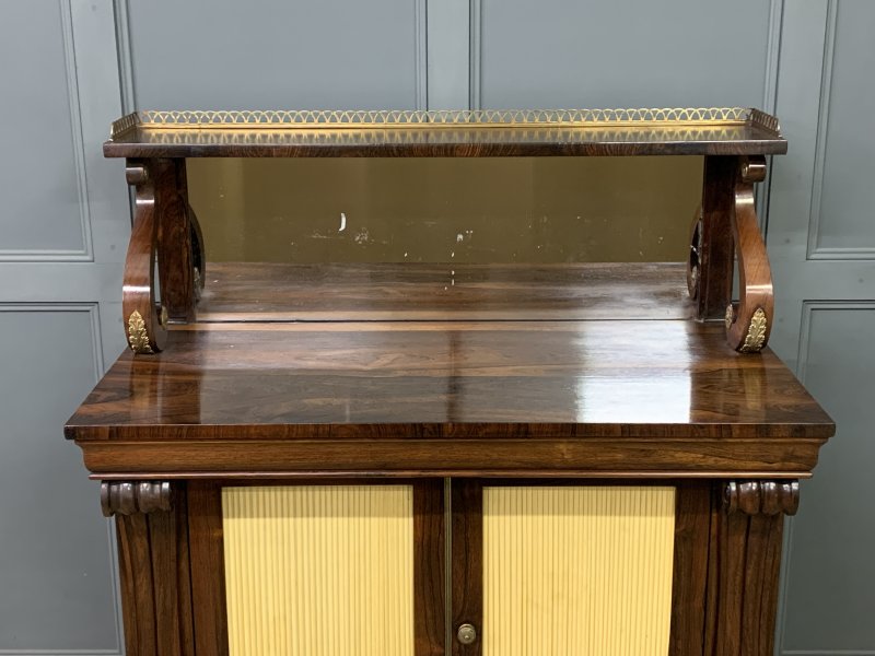 Brass Mounted Regency Rosewood Chiffonier - Image 3