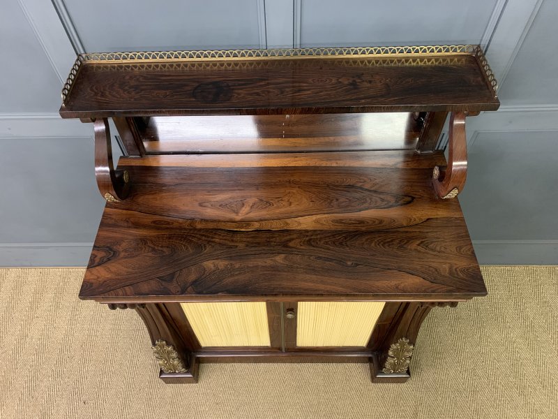 Brass Mounted Regency Rosewood Chiffonier - Image 17