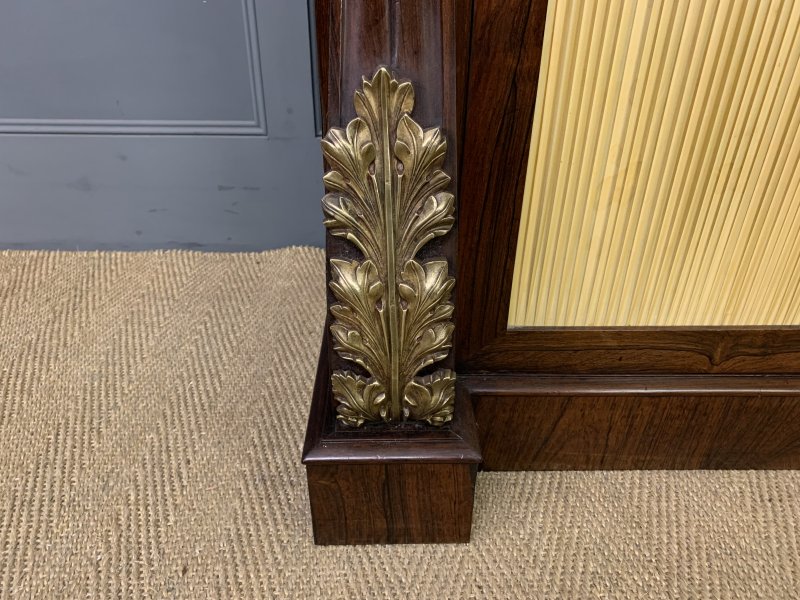Brass Mounted Regency Rosewood Chiffonier - Image 7