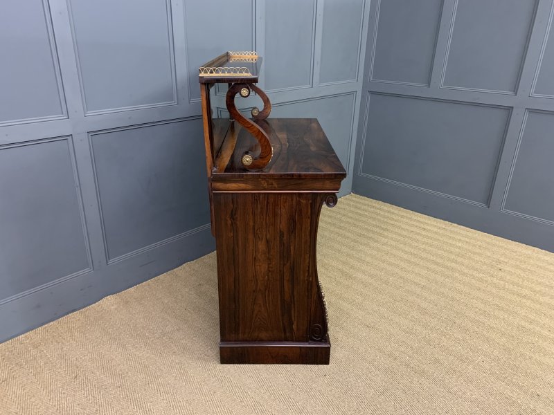 Brass Mounted Regency Rosewood Chiffonier - Image 8