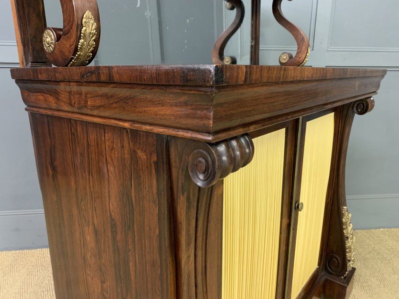 Brass Mounted Regency Rosewood Chiffonier - Image 15