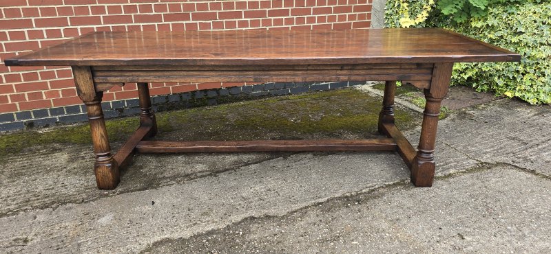 Outstanding Oak Refrectory Kitchen Farmhouse Dining Table - Image 14