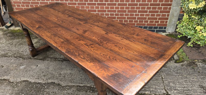 Outstanding Oak Refrectory Kitchen Farmhouse Dining Table - Image 4