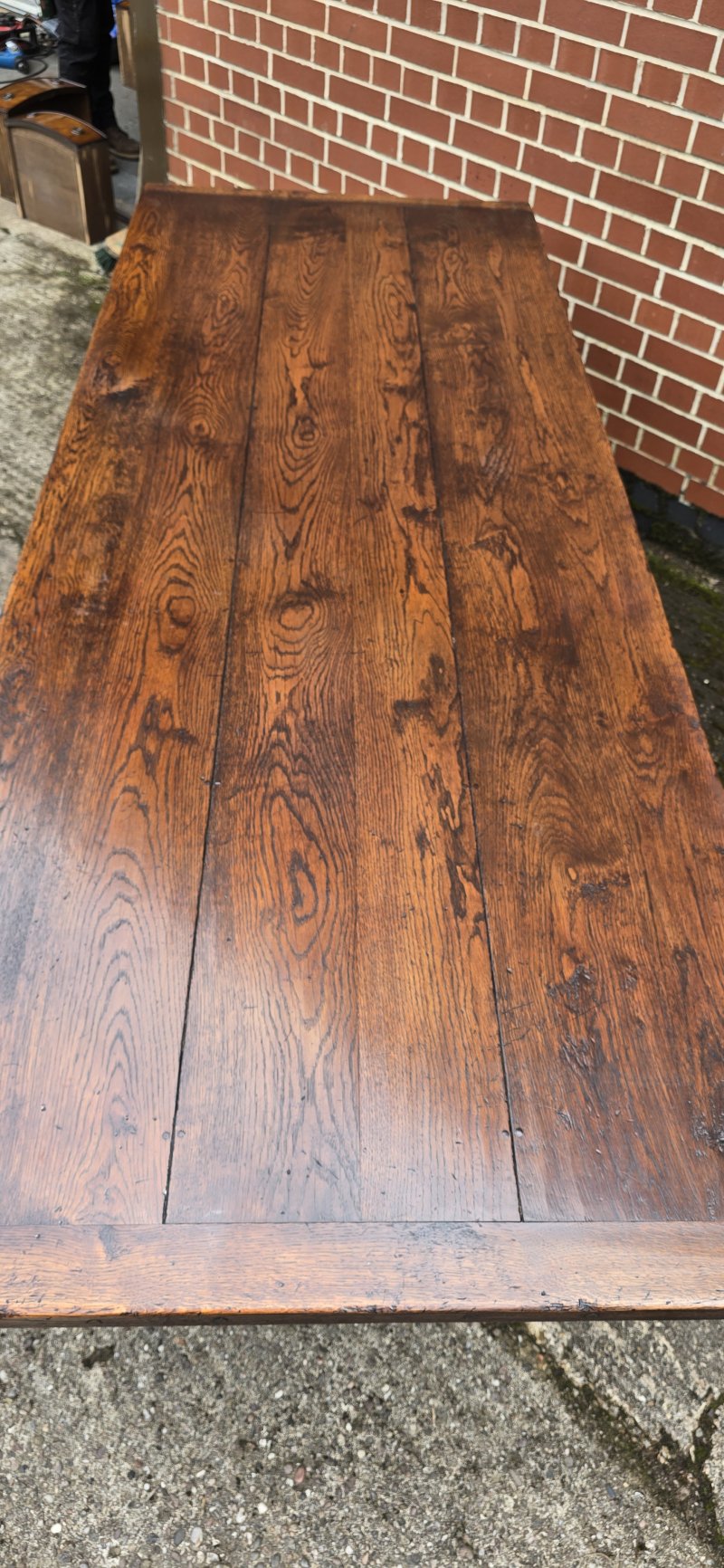 Outstanding Oak Refrectory Kitchen Farmhouse Dining Table - Image 6