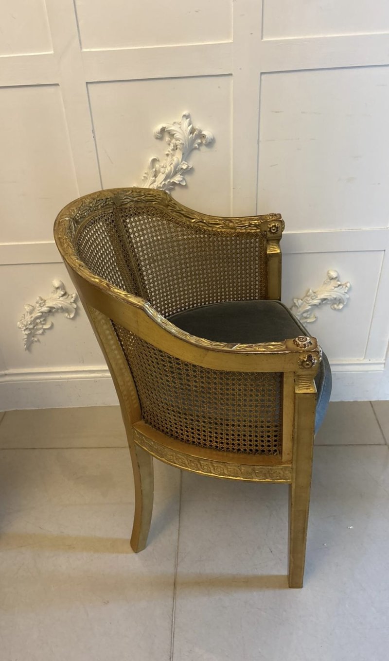 Antique Pair Of French Giltwood Bergere Armchairs - Image 13