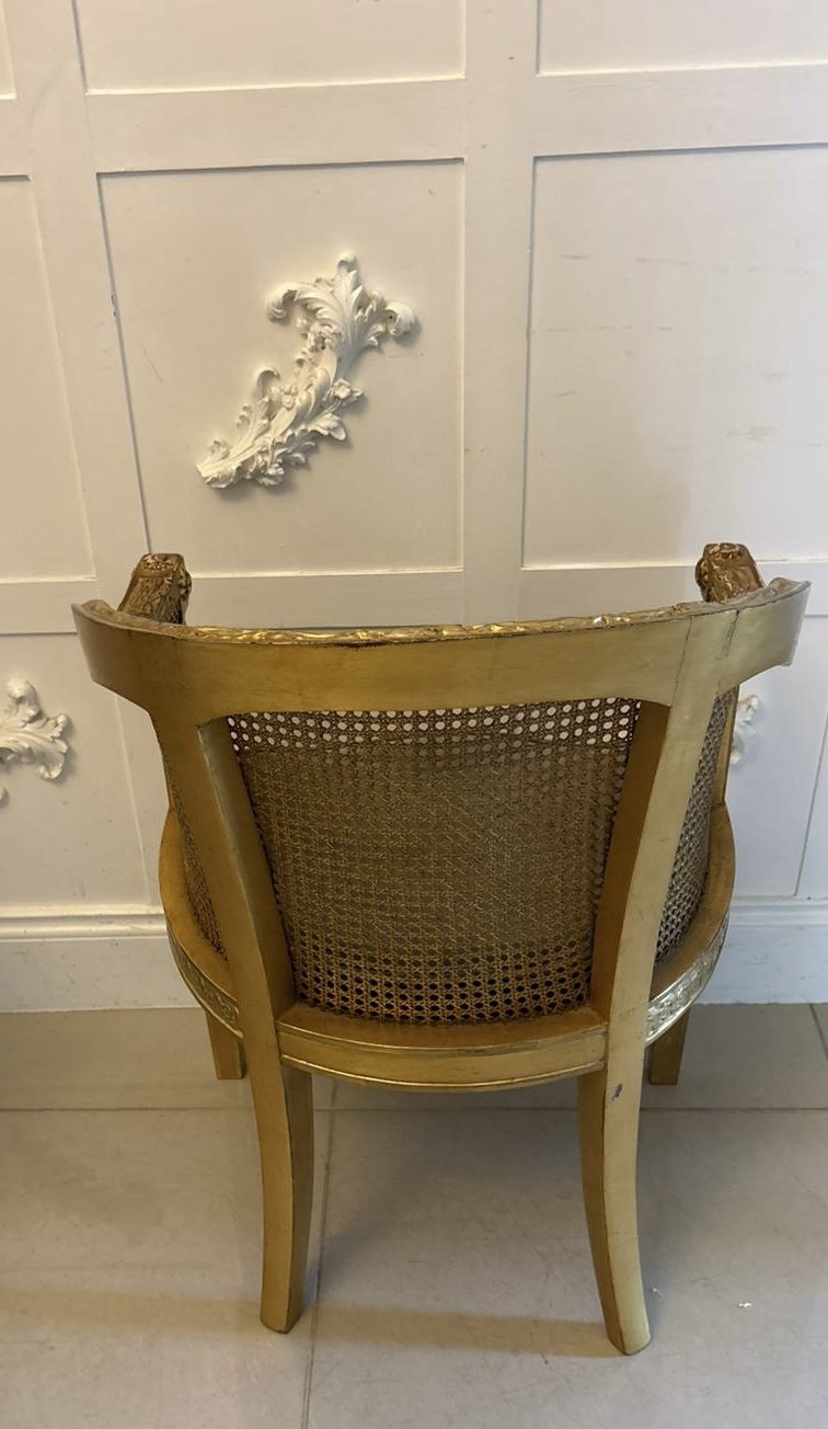Antique Pair Of French Giltwood Bergere Armchairs - Image 14