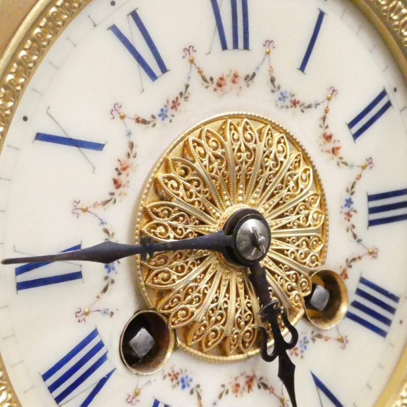 French 19th Century Silver Four Glass Mantel Clock by Vincenti - Image 4
