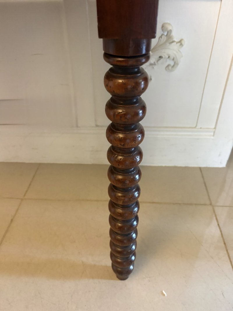 Antique Georgian Mahogany Side Table With Barley Twist Legs - Image 12