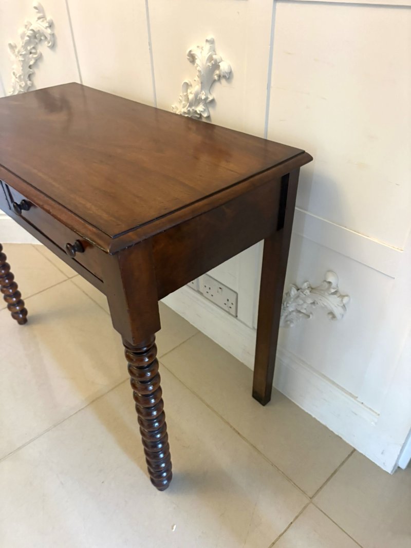 Antique Georgian Mahogany Side Table With Barley Twist Legs - Image 9