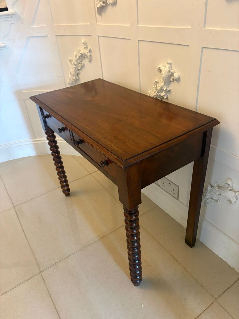Antique Georgian Mahogany Side Table With Barley Twist Legs - Image 10