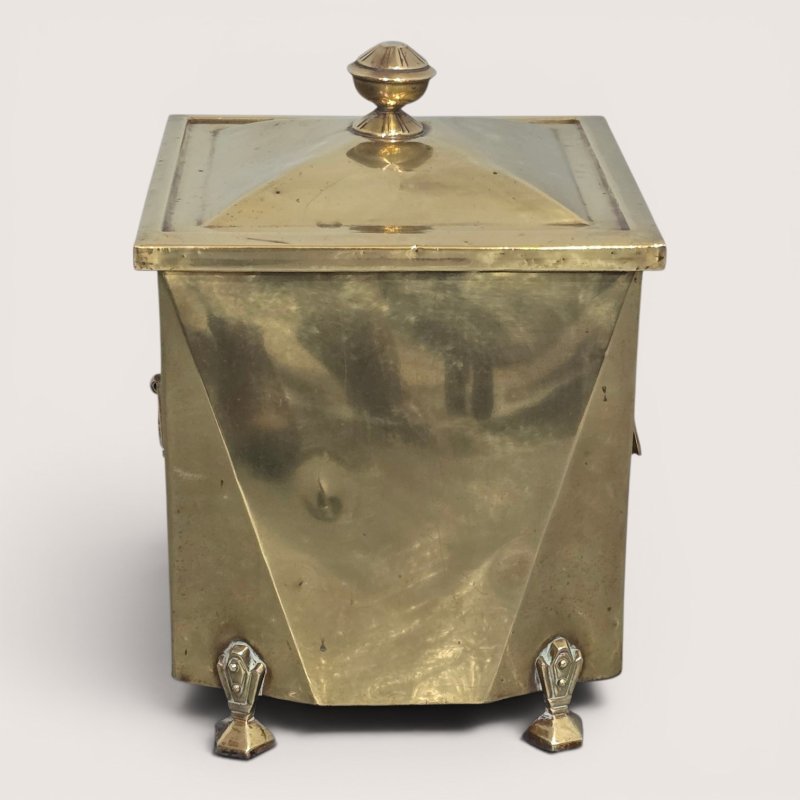 Brass Art Deco Coal Bin