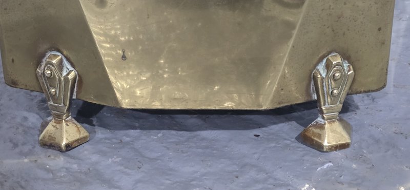 Brass Art Deco Coal Bin - Image 3