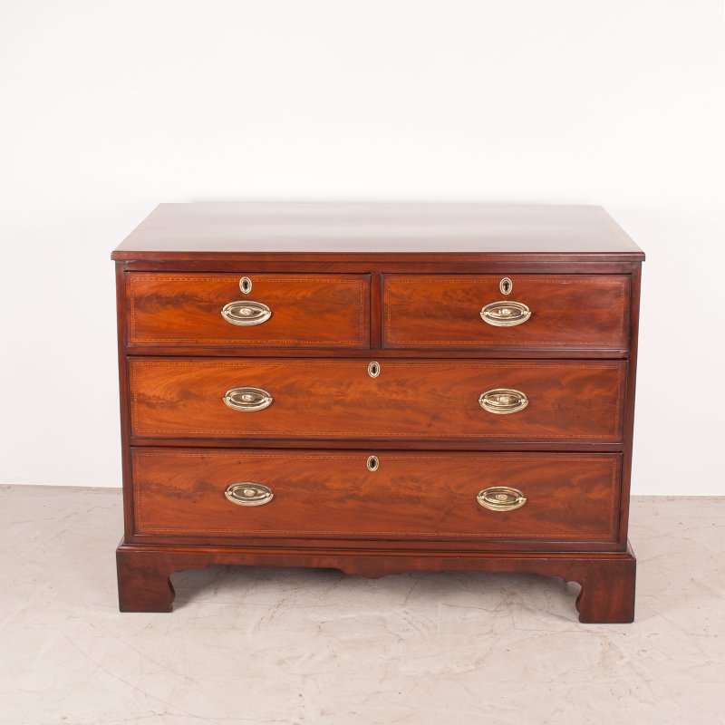 Inlaid Mahogany Chest of Drawers - Image 2