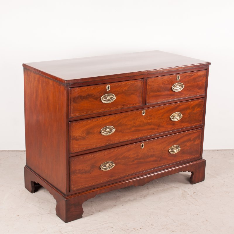 Inlaid Mahogany Chest of Drawers - Image 3