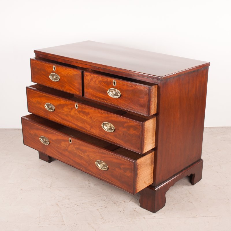 Inlaid Mahogany Chest of Drawers - Image 6