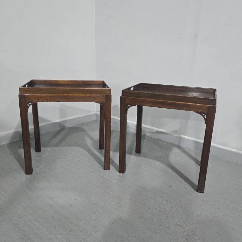Pair Chippendale Mahogany Lamp Tables - Image 13