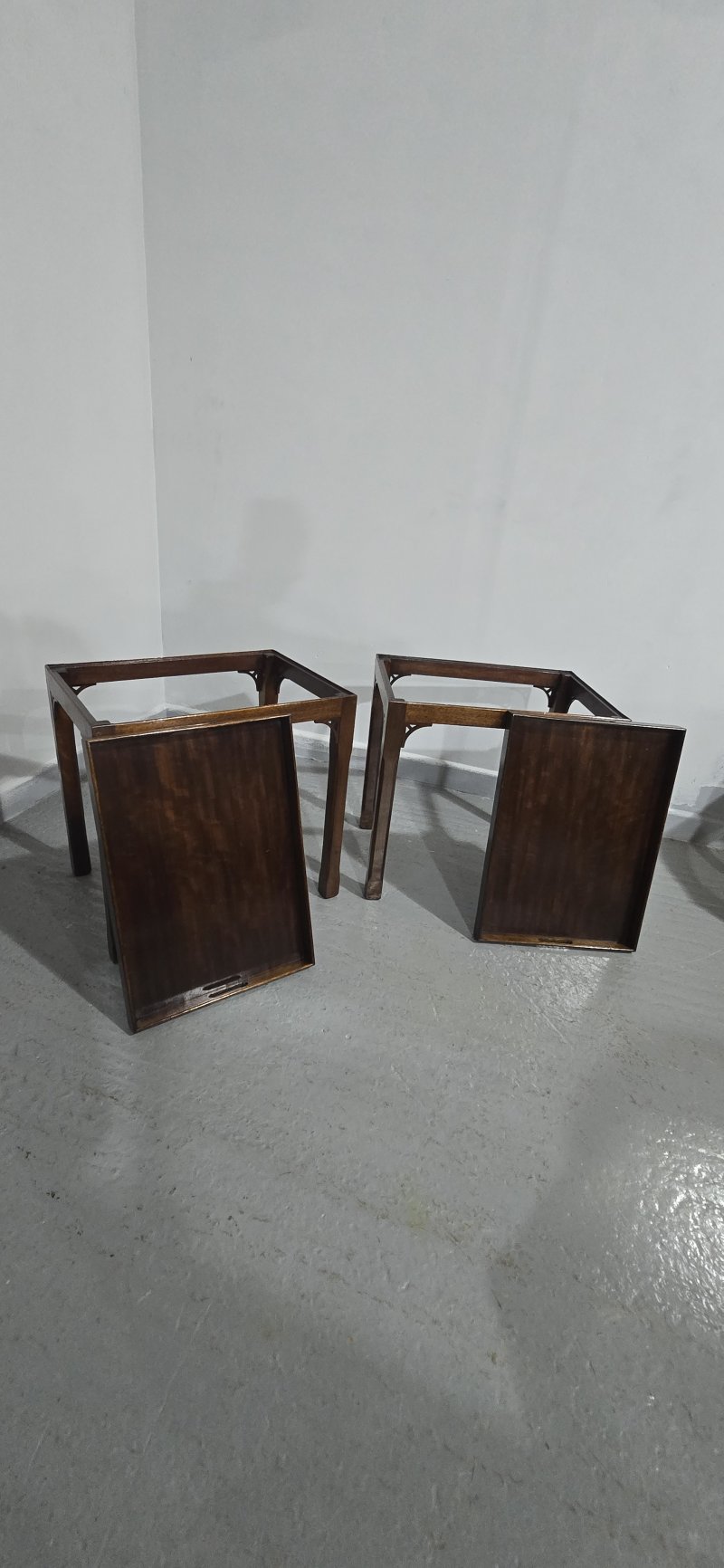 Pair Chippendale Mahogany Lamp Tables - Image 7