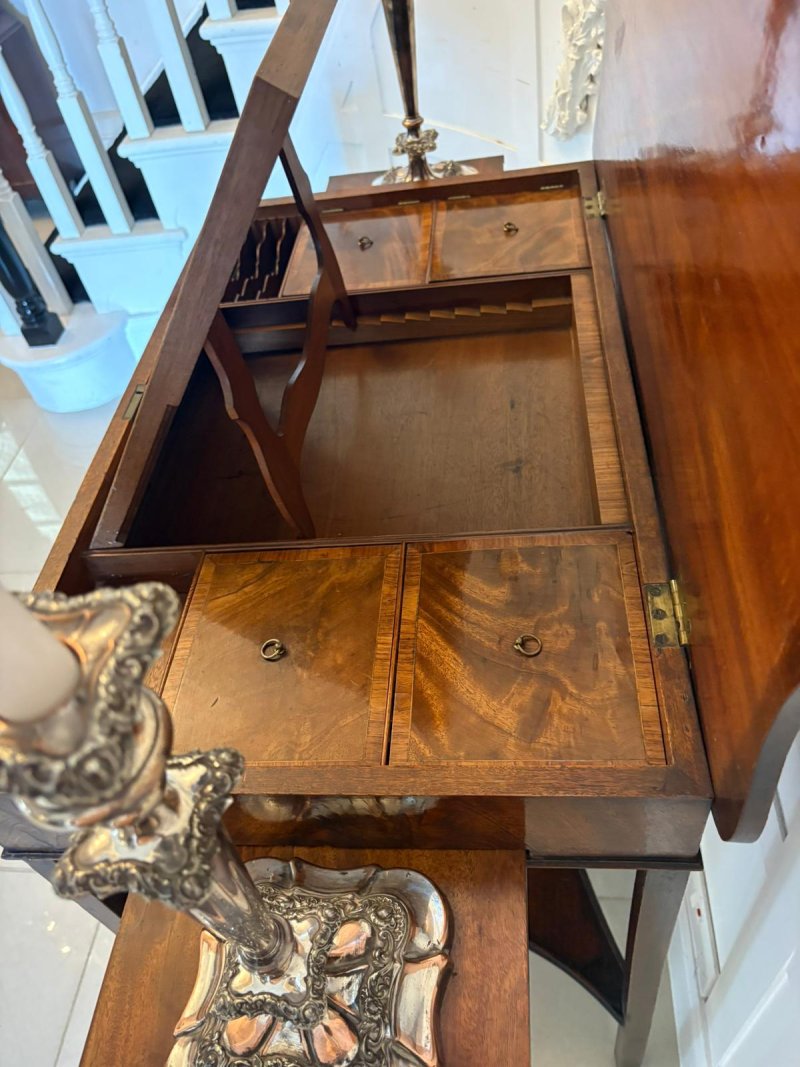 Antique Georgian Mahogany Dressing Table Vanity Table - Image 7