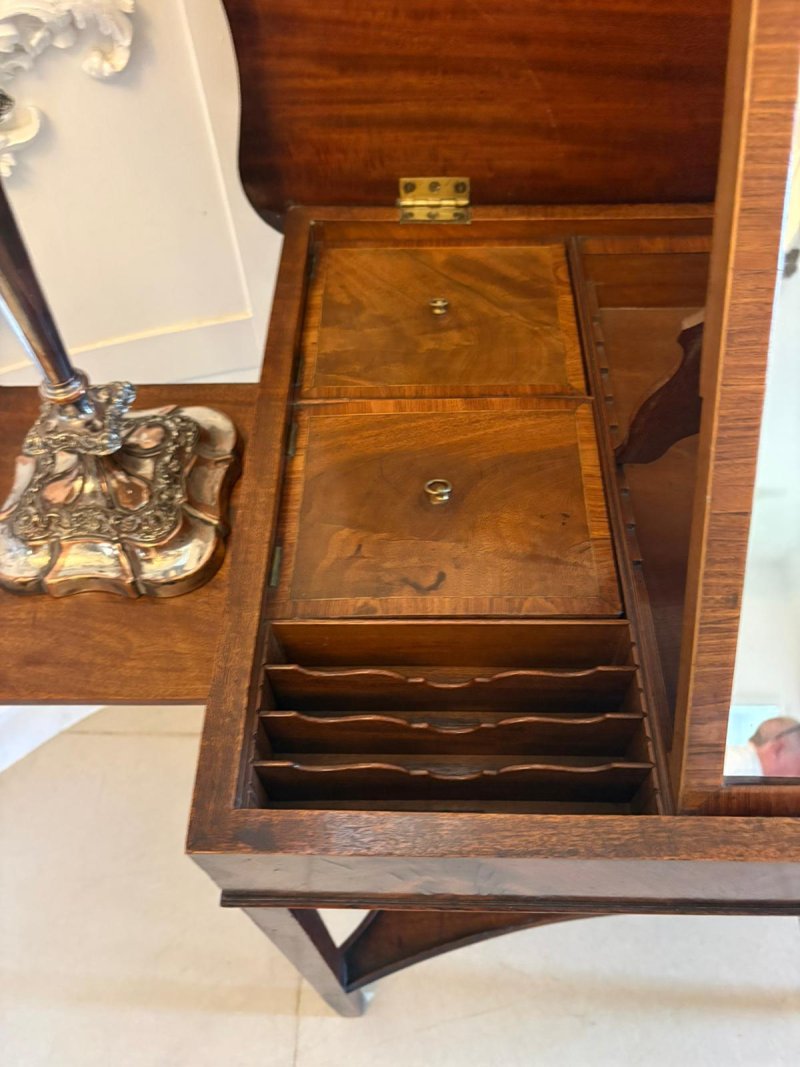 Antique Georgian Mahogany Dressing Table Vanity Table - Image 8