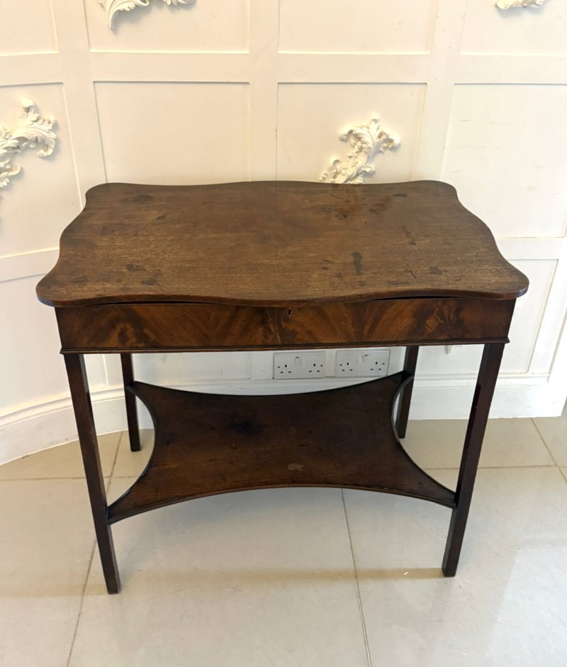 Antique Georgian Mahogany Dressing Table Vanity Table - Image 6
