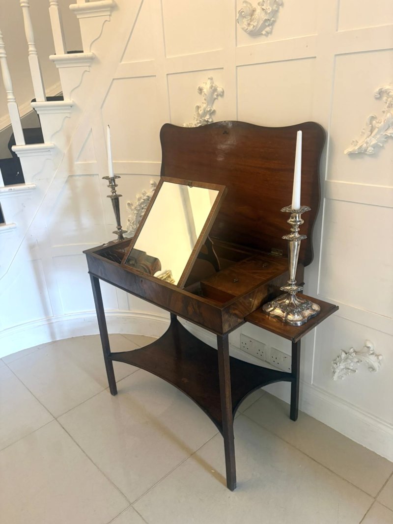 Antique Georgian Mahogany Dressing Table Vanity Table - Image 4