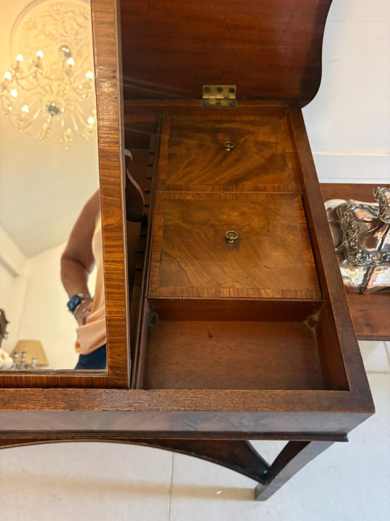 Antique Georgian Mahogany Dressing Table Vanity Table - Image 10