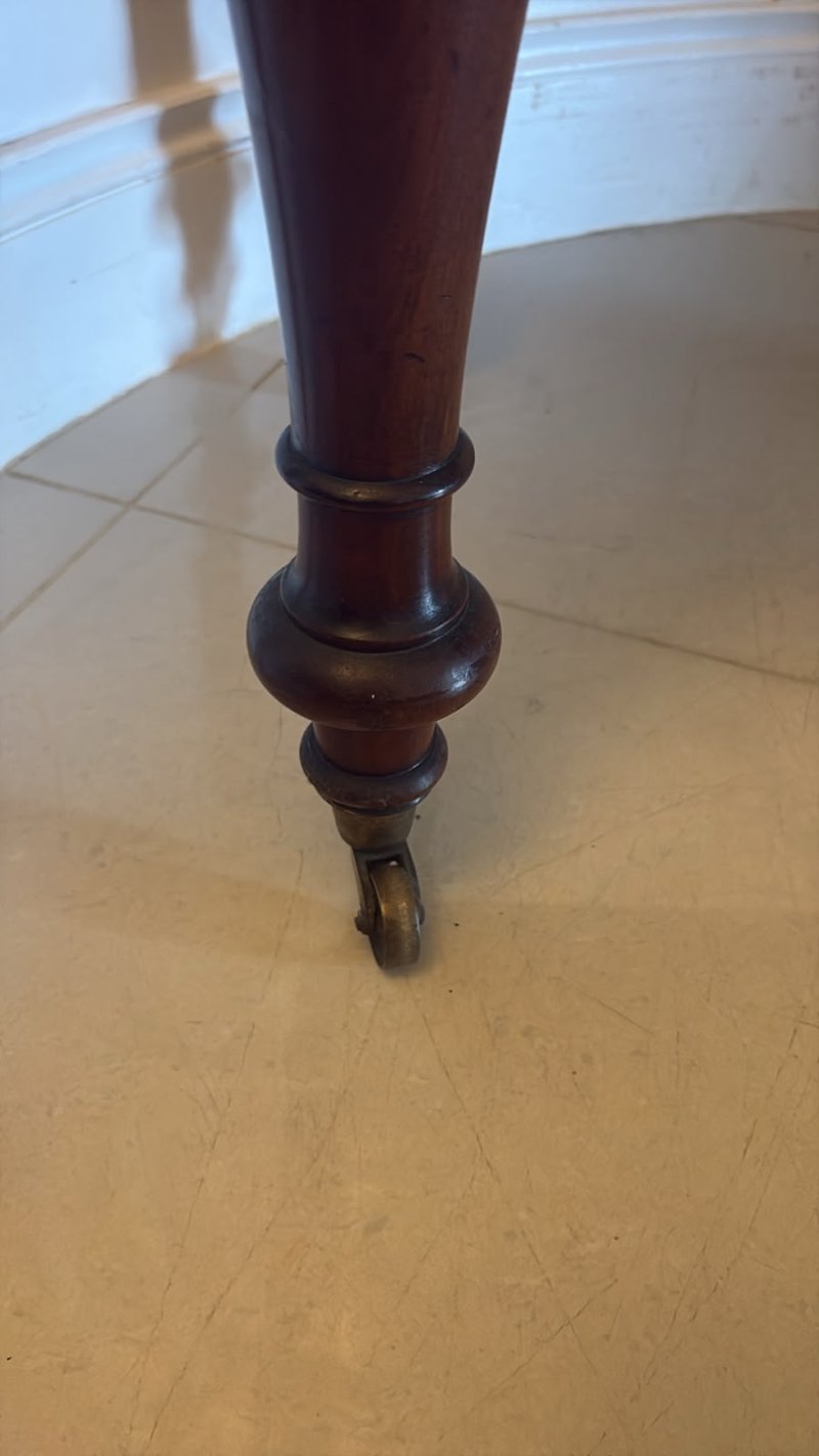 Antique Victorian Figured Mahogany Hall Console Table - Image 11